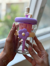 Violet glass jar