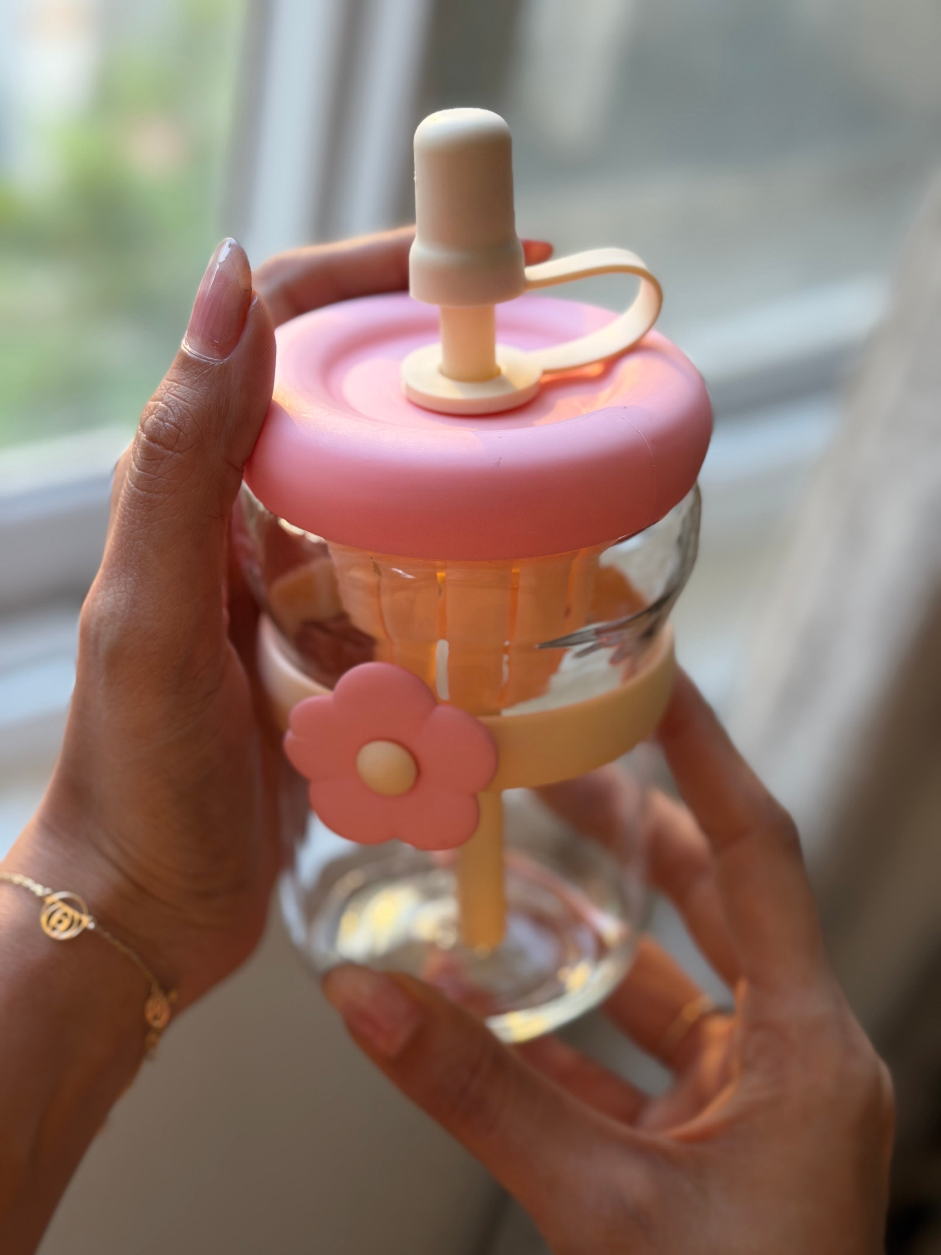Pink glass 250ml capacity
