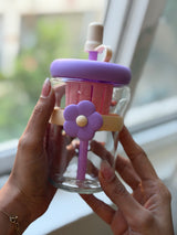 Violet glass jar