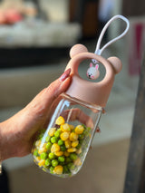 Cute bunny 300ml glass jar