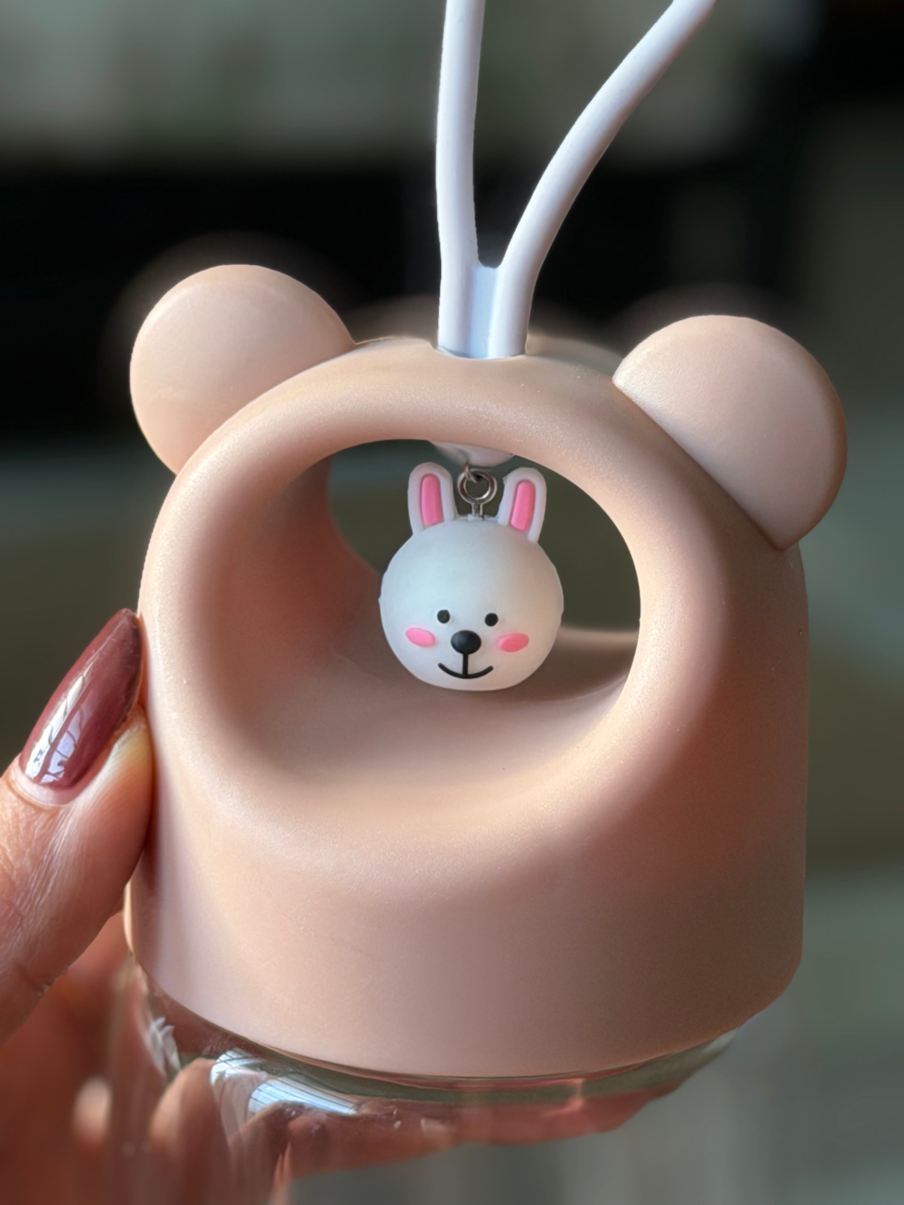 Cute bunny 300ml glass jar