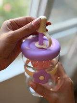 Violet glass jar