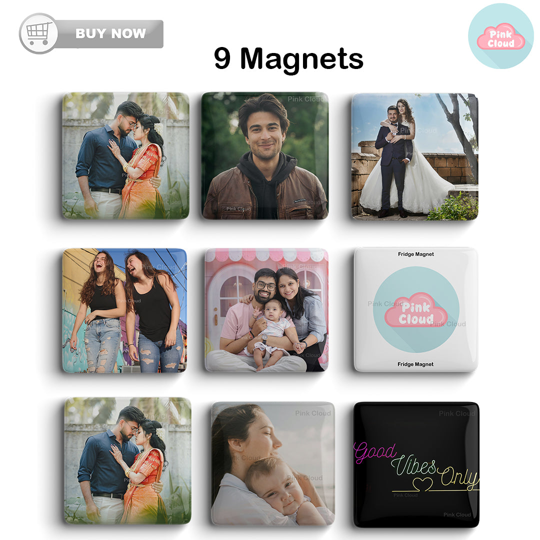 Fridge magnet set of 9