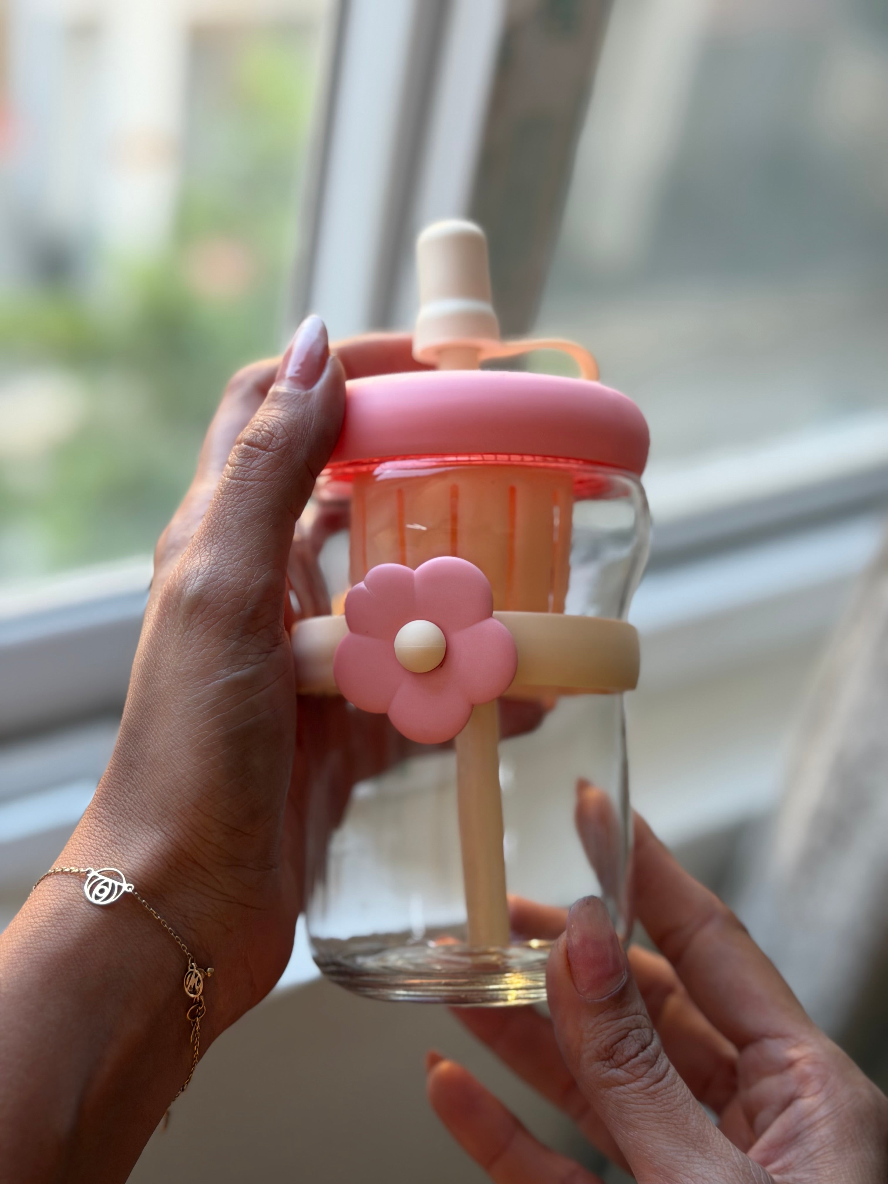 Pink glass 250ml capacity