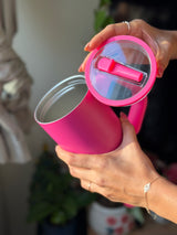 Bright pink flask