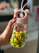 Cute bunny 300ml glass jar