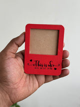 wooden frame with magnet 1 piece ( any colour )