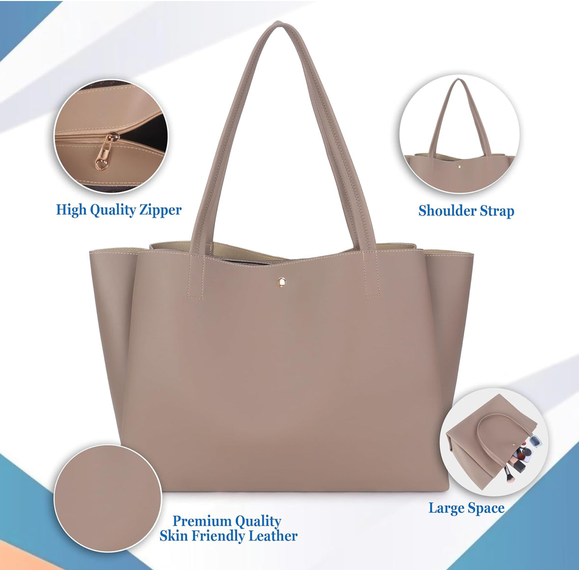 Tote Bag for Women - Beige
