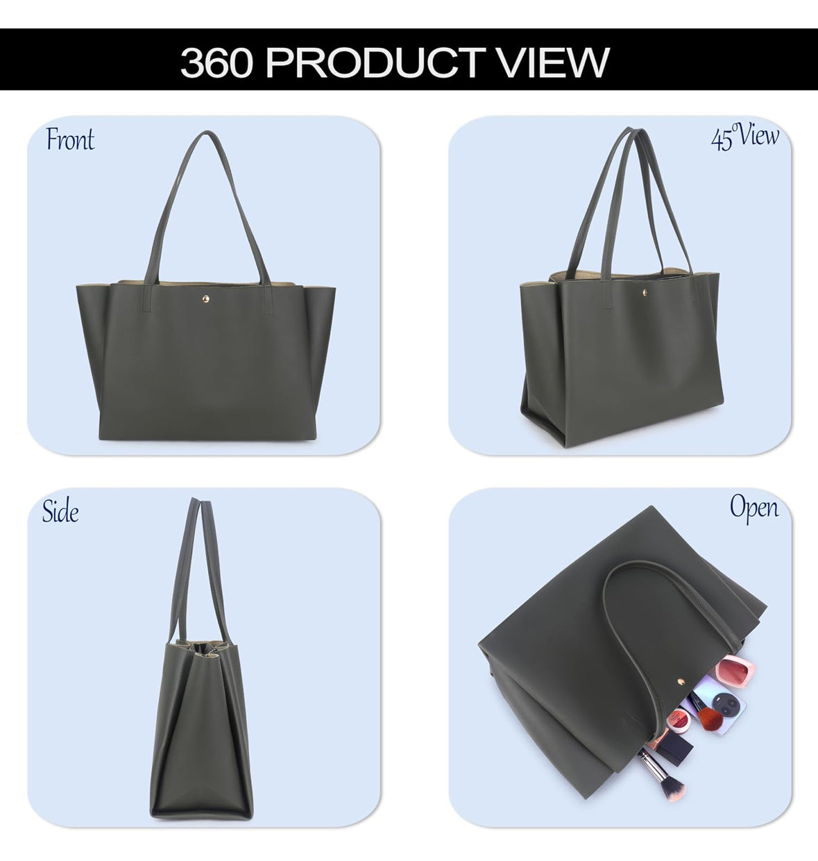 Tote Bag for Women - Olive Green
