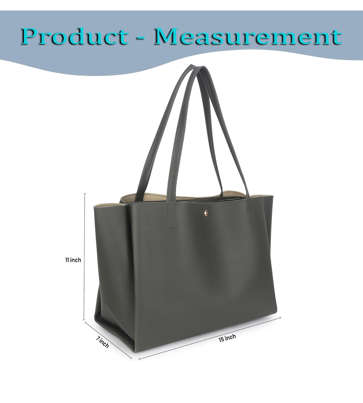 Tote Bag for Women - Olive Green
