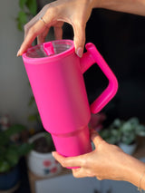 Bright pink flask