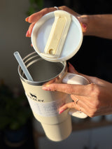 Off white STANLEY flask