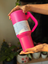 Bright pink flask