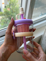 Violet glass jar