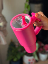 Bright pink flask
